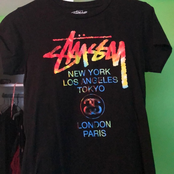 stussy rainbow shirt